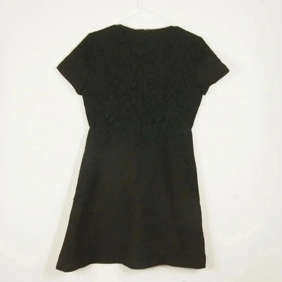 Valentino Black White Lace Aline Midi Short Sleeve Dress - Picture 7 of 11